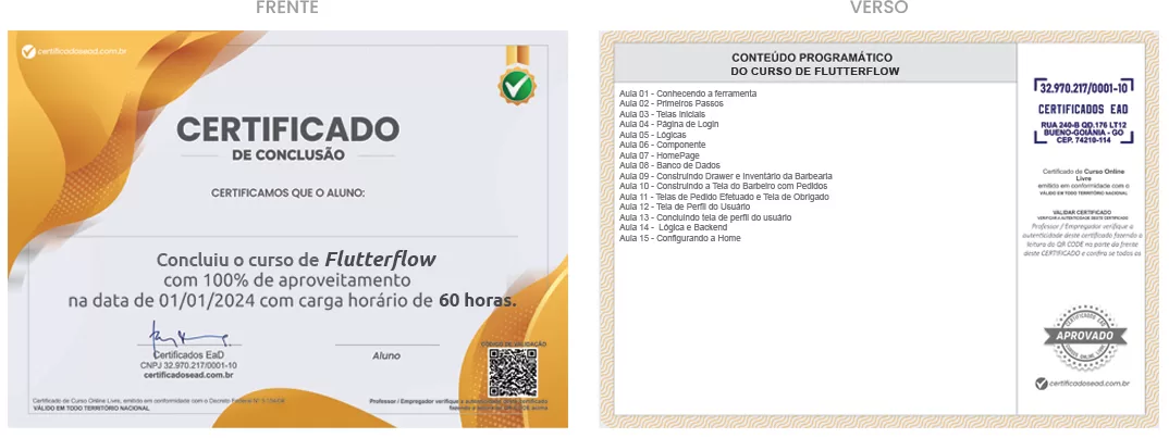 Certificado de 60h Flutterflow