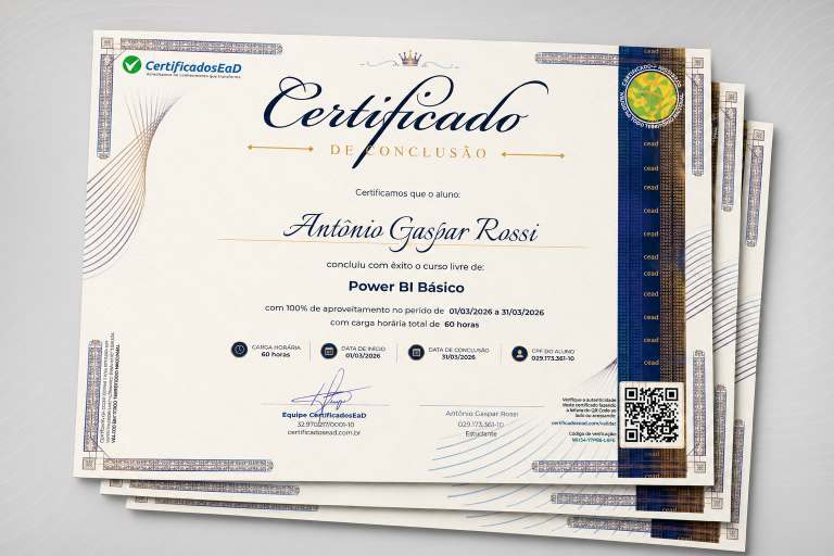Kit com 3 certificados Premium