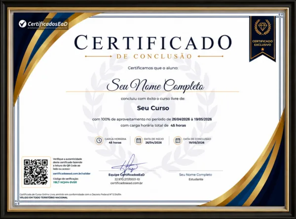 Modelo do Certificado Exclusivo CertificadosEaD