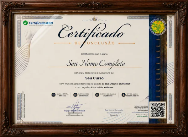 Modelo do Certificado Premium CertificadosEaD